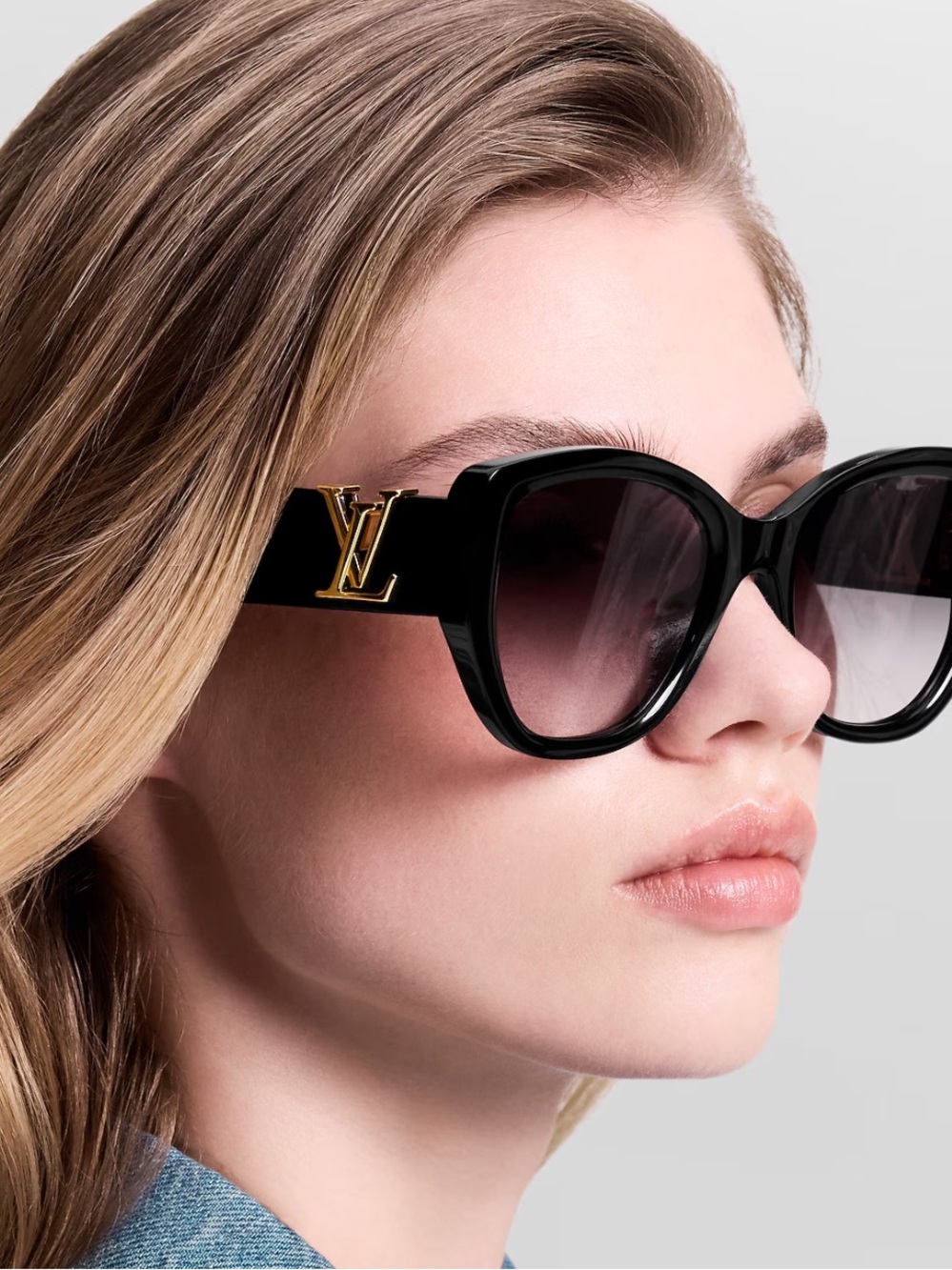 Louis Vuitton icon Cat-Eye Sunglasses with Gold LV Accent E